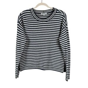 Madewell Black and White Striped Long Sleeve Sweater